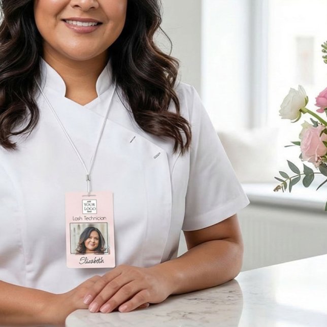 Blush Pink Script Logo Photo Lash Badge (Creator Uploaded)