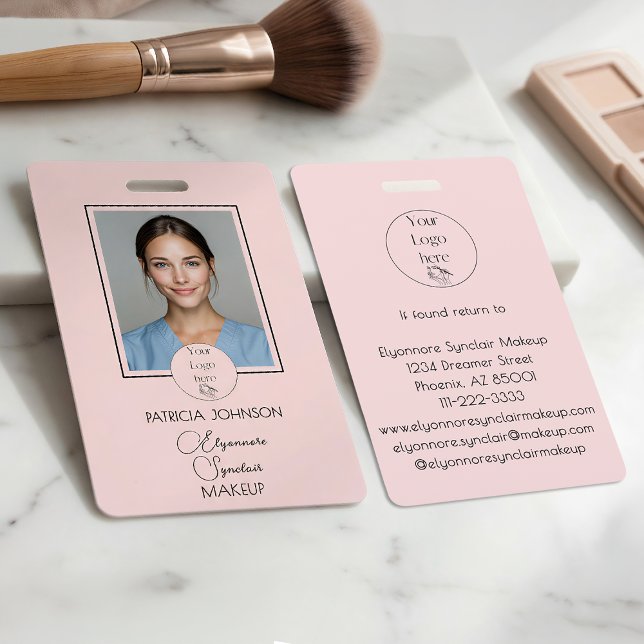 Blush Pink Script Logo Photo Makeup Badge (Creator Uploaded)