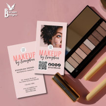 Blush Pink Script Logo QR Code Photo Makeup
