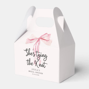 Blush Pink She Tying The Knot Bridal Shower Favor Box