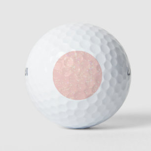 Blush Pink Shimmer - Add Text, Monogram as desired Golf Balls