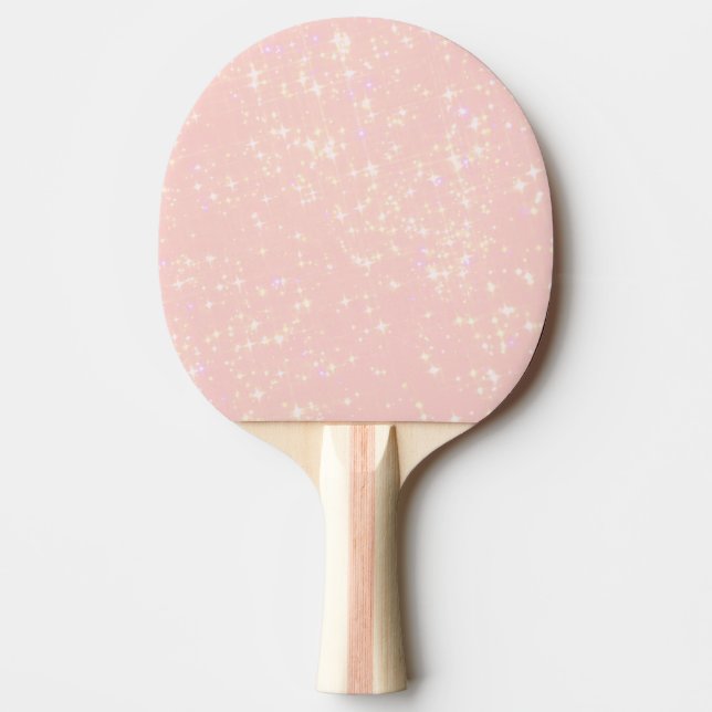 Blush Pink Shimmer - Add Text, Monogram as desired Ping Pong Paddle (Front)