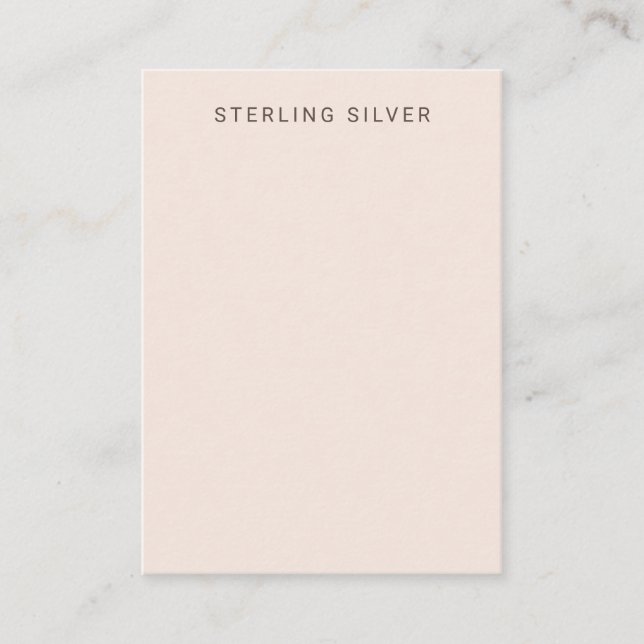 Blush Pink Silver Display Card (Front)