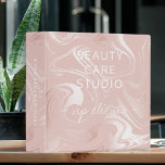 Blush pink silver marble salon appointment book binder<br><div class="desc">Simple classy feminine pale blush / millennial pink glam binder with white ivory marble pattern and with a modern minimal white typography script. Ideal for beauty salon and sap, makeup artists, cosmetologists, personal stylists, hairstylists, beauty specialists, nail technicians, interior designers, lifestyle bloggers, boutique owners, lip colour LipSense or any other...</div>