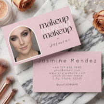 Blush Pink Simple Elegant Photo Makeup Artist
