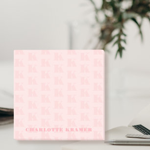 Blush Pink Simple Modern Monogram Initial Letter  Post-it Notes