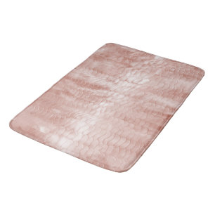 Blush Pink Snake Print Bath Mat