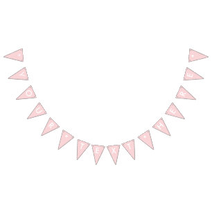 Blush Pink Solid Colour Bunting Flags