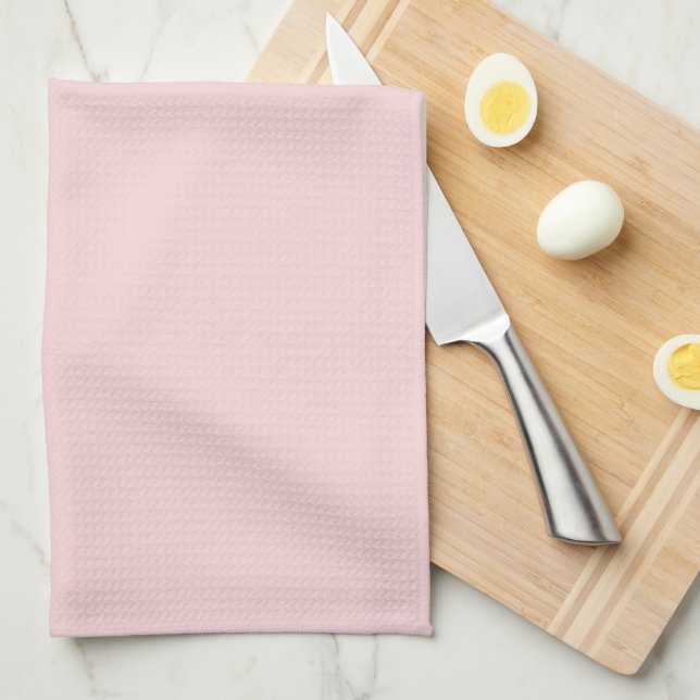 Blush Pink Solid Colour Kitchen Towel (Quarter Fold)
