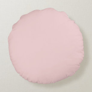 Blush Pink Solid Colour Round Pillow