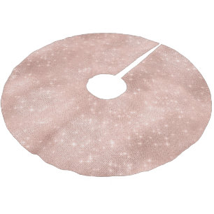 Blush Pink Sparkle Brushed Polyester Tree Skirt