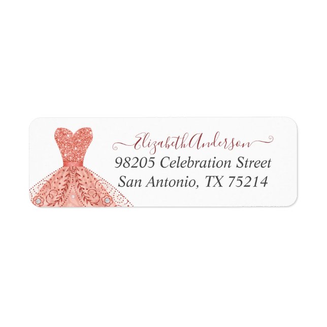 Blush Pink Sparkle Dress Girly Rose Gold (Front)