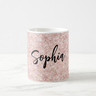 Blush Pink Sparkle Glitter  Coffee Mug