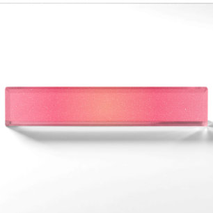 Blush Pink Sparkle Gradient Desk Nameplate