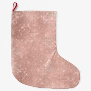 Blush Pink Sparkle Large Christmas Stocking