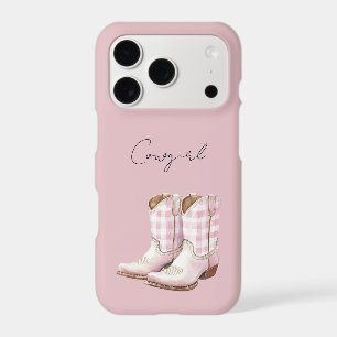 Blush Pink Stripes Cowgirl Boots