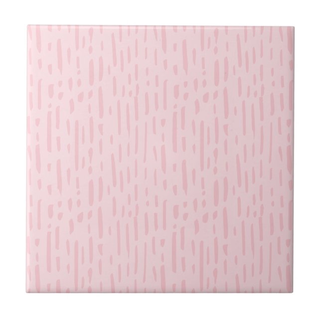 Blush Pink Stripes Tile (Front)