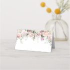Blush Pink Sweetheart Roses Greenery Placecards
