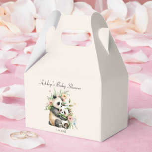 Blush Pink Teddy Bear Baby Girl Shower  Favor Box