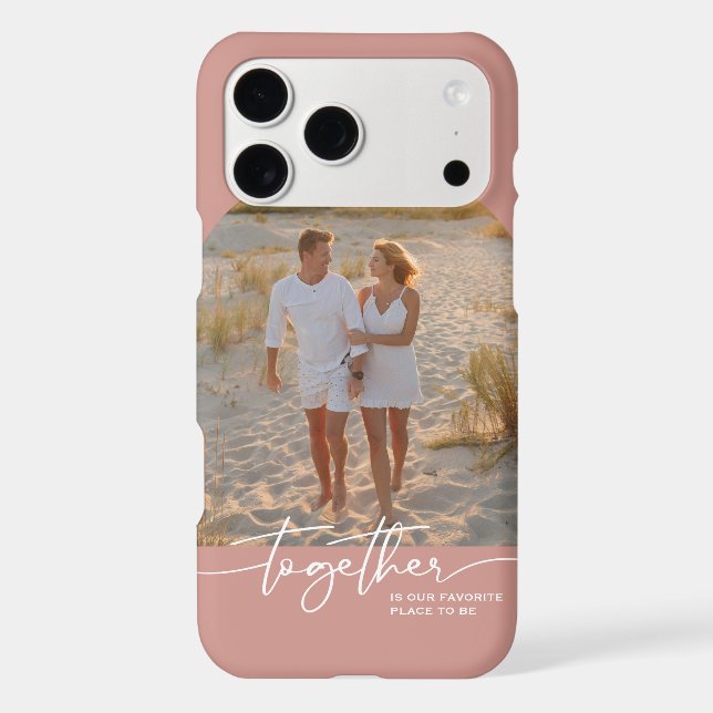 Blush Pink Together Typography Couple Valentine (Back)