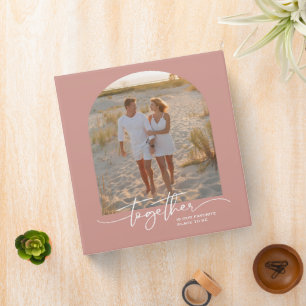 Blush Pink Together Typography Couple Valentine Binder
