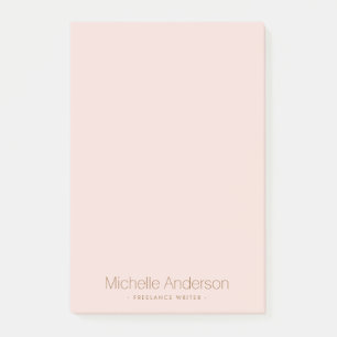 Blush pink trendy minimalist fashion post-it notes