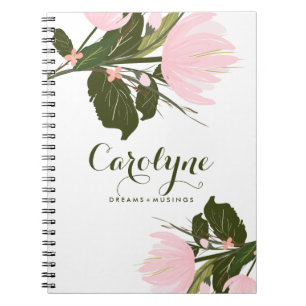 Blush Pink Tulips Personalized Notebook