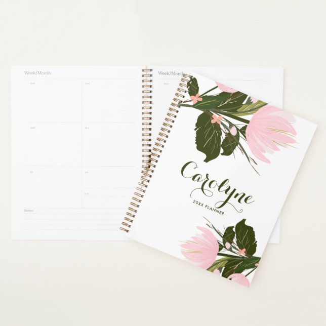 Blush Pink Tulips Personalized Planner (Display)