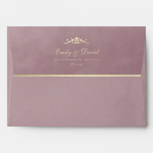 Blush Pink Velvet Texture Wedding Envelope