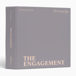 Blush Pink & Violet Elegant Engagement Photo Album Binder