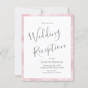 Blush Pink Watercolor Abstract Invitation