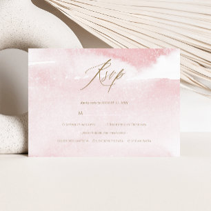Blush Pink Watercolor Baby Dedication RSVP Card