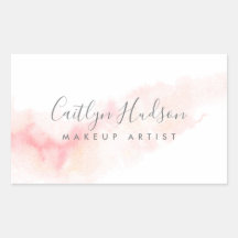 Blush Pink Watercolor Feminine Business Card