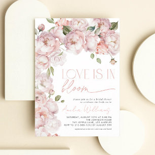 Blush Pink Watercolor Floral Bridal Shower Invitation