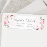 Blush Pink Watercolor Floral Greenery Address<br><div class="desc">An elegant floral address label featuring blush pink watercolor peonies and roses with modern handwritten calligraphy.</div>