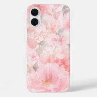 Blush Pink Watercolor Floral Pattern