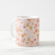 Blush Pink Watercolor Floral Pattern