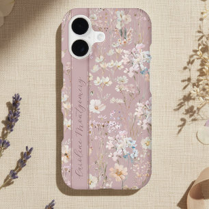 Blush Pink Watercolor Floral Personalized