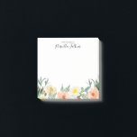 Blush Pink Watercolor Flowers From The Desk Of Post-it Notes<br><div class="desc">These beautiful floral post-it notes are fabulous to grab the attention of anyone you're writing a note to. With it's soft blush pink,  peach,  and cream watercolor flowers and modern script and block fonts to personalize your name,  they will add a wonderful touch to your office.</div>