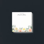 Blush Pink Watercolor Flowers From The Desk Of Post-it Notes<br><div class="desc">These beautiful floral post-it notes are fabulous to grab the attention of anyone you're writing a note to. With it's soft blush pink,  peach,  and cream watercolor flowers and modern script and block fonts to personalize your name,  they will add a wonderful touch to your office.</div>