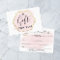 Blush Pink Watercolor & Gold Gift Certificate Card