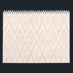 Blush Pink Watercolor Ikat Geometric Painted Print Calendar<br><div class="desc">Check out www.zazzle.com/Sweetbriar_Drive for so many other beautiful styles, items & colours! © SweetbriarDrive 2014. Do not copy.</div>