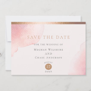 Blush Pink Watercolor Wash Save the Date