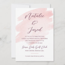 Blush Pink Watercolor Wedding