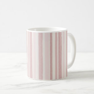Blush Pink Watercolour Stripes   Modern Boho  Coffee Mug