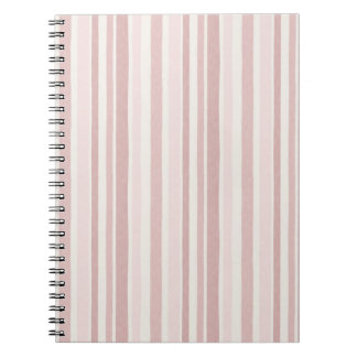 Blush Pink Watercolour Stripes | Modern Boho  Notebook