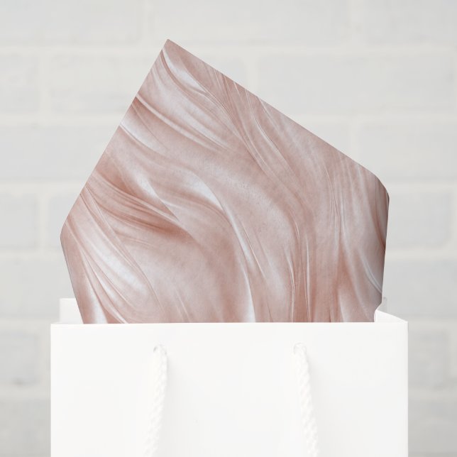Blush Pink Wavy Streaks Wedding Tissue Paper (Gift Bag)