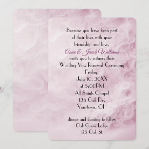 Blush Pink Wedding Abstract Vow Renewal Invitation