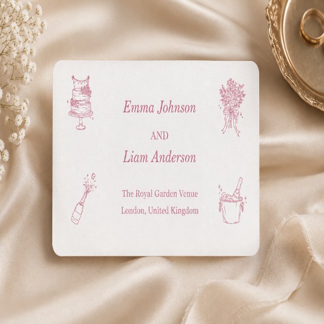 Blush Pink Wedding Address Labels (Creator Uploaded)