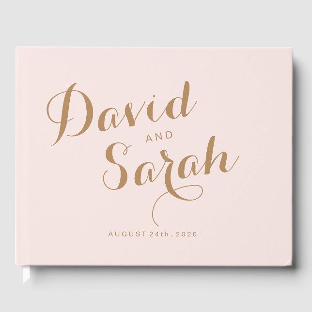 Blush Pink Wedding Guest book (Front)